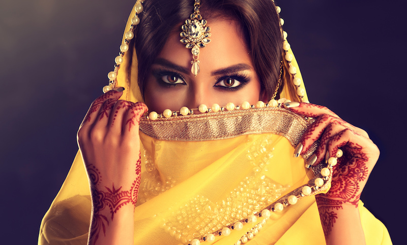 traditional indian woman in sari