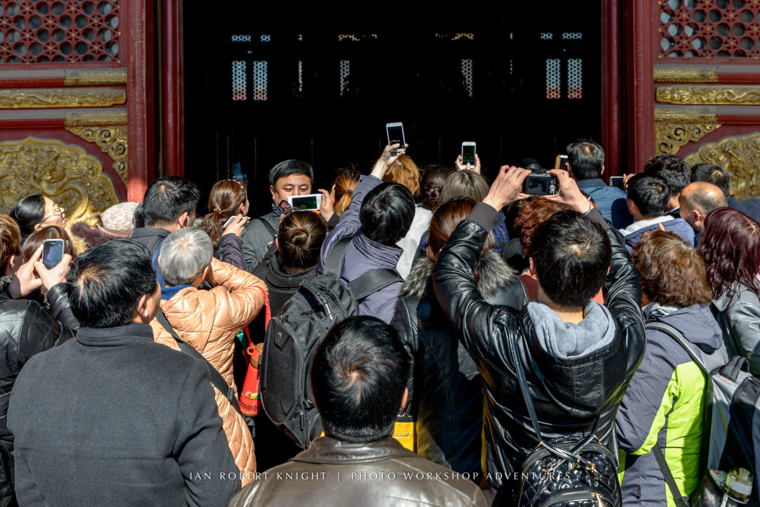 Large crowd of photographers in Beijing