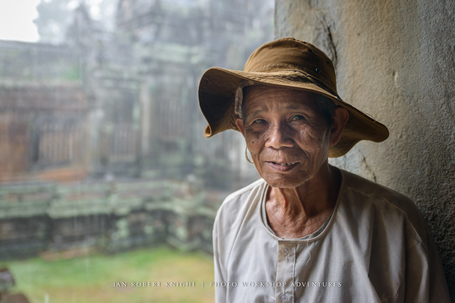 Old man in Angkor Wat, Cambodia