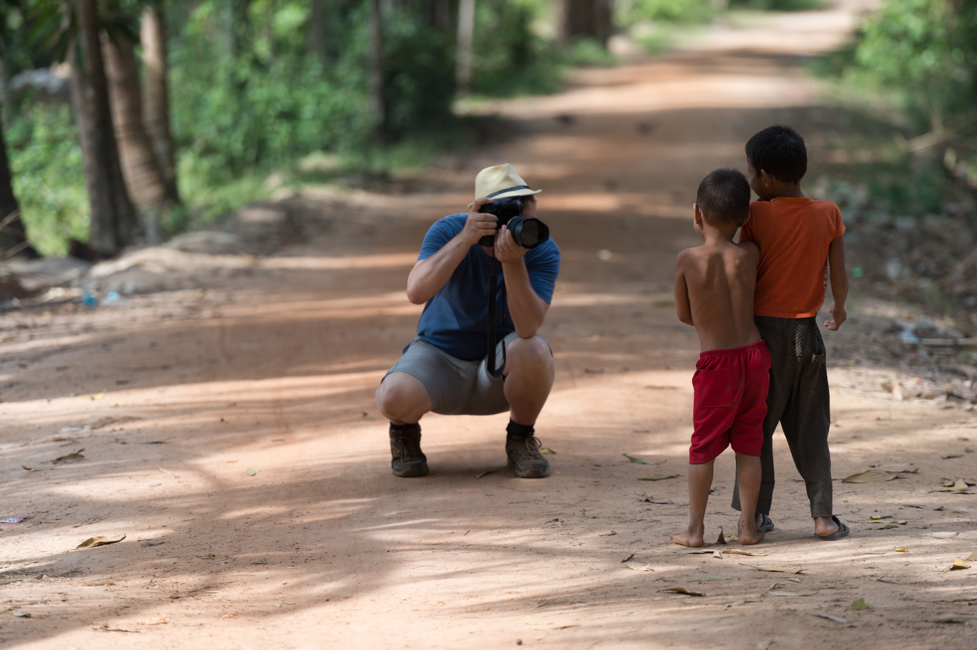 Ian Knight photographs in Cambodia.