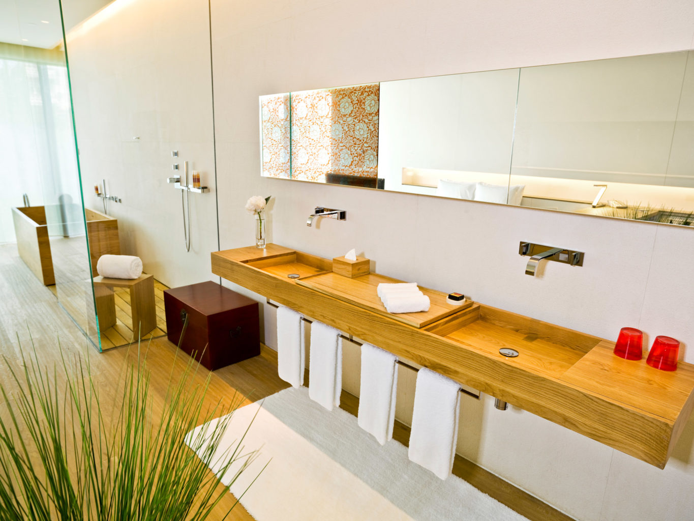 Bathroom in The Opposite House Hotel in Beijing.