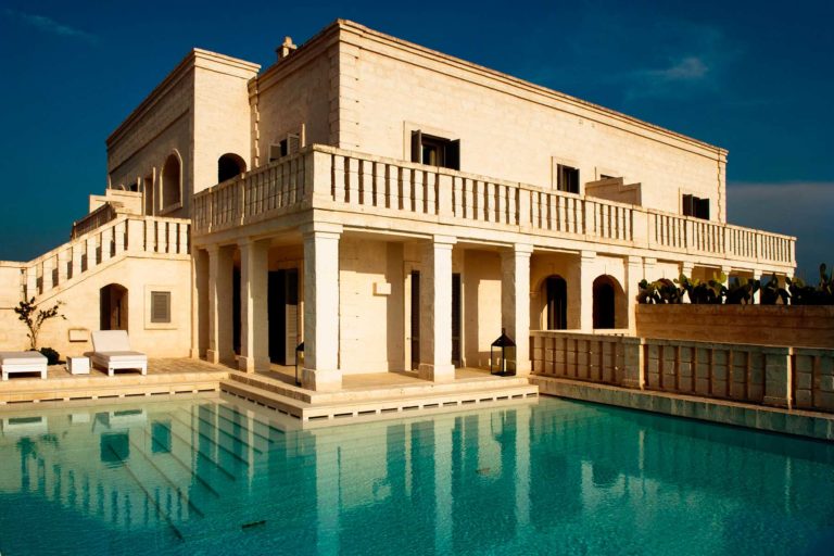 Borgo Egnazia piscina, in Puglia, Italy.