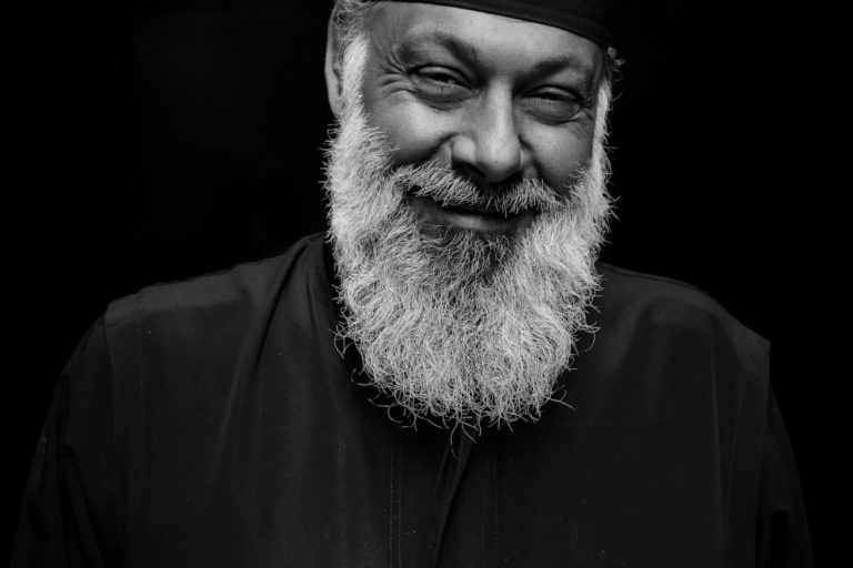 A Greek Orthodox priest pauses for a quick portrait in the Christian quarter of Jerusalem’s Old City.