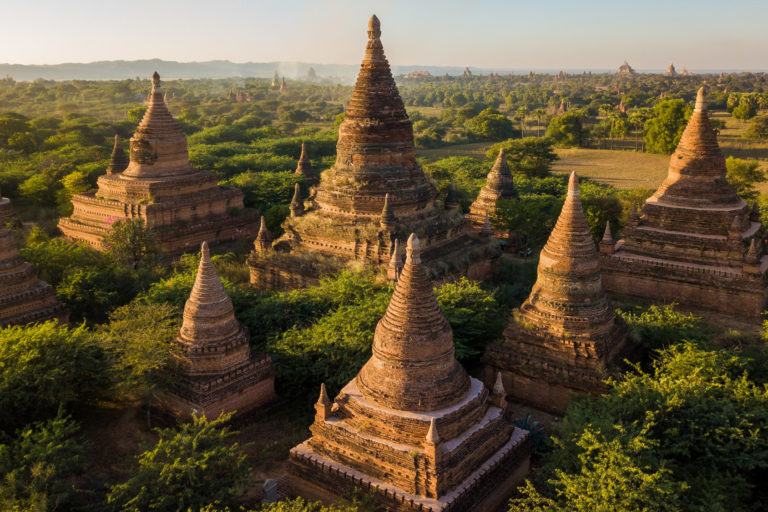 A drone photo of Bagan Valley, Myanmar, by Chase Guttman.