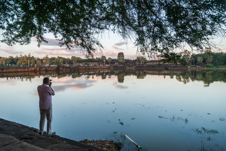 Photo of Angkor Wat moat, in Cambodia, by Ian Robert Knight
