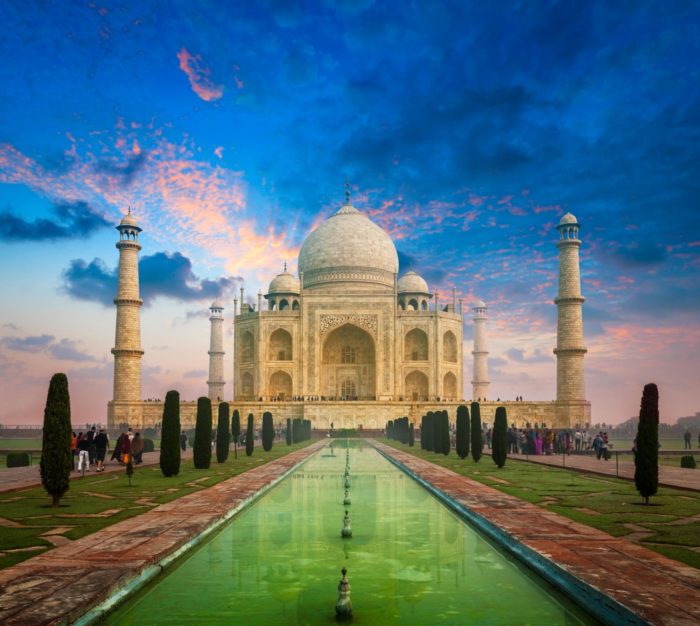 Photo of Taj Mahal in Agra, India.