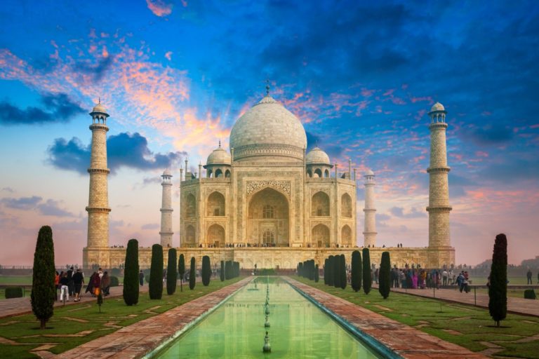 Photo of Taj Mahal in Agra, India.