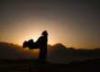 Photo of a bedouin man in sunset, by Laurie Cohen.